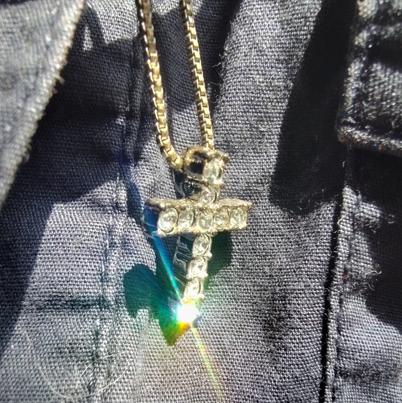 Jewelry - Silver Metal Chain Cross 💠✝️ 8.5" Chain Necklace